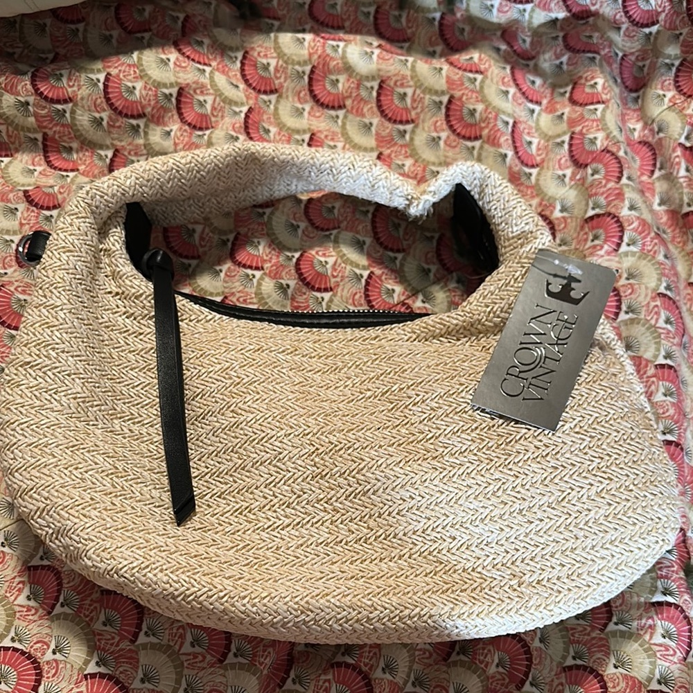 Crown Vintage Tan Woven Women's Bag